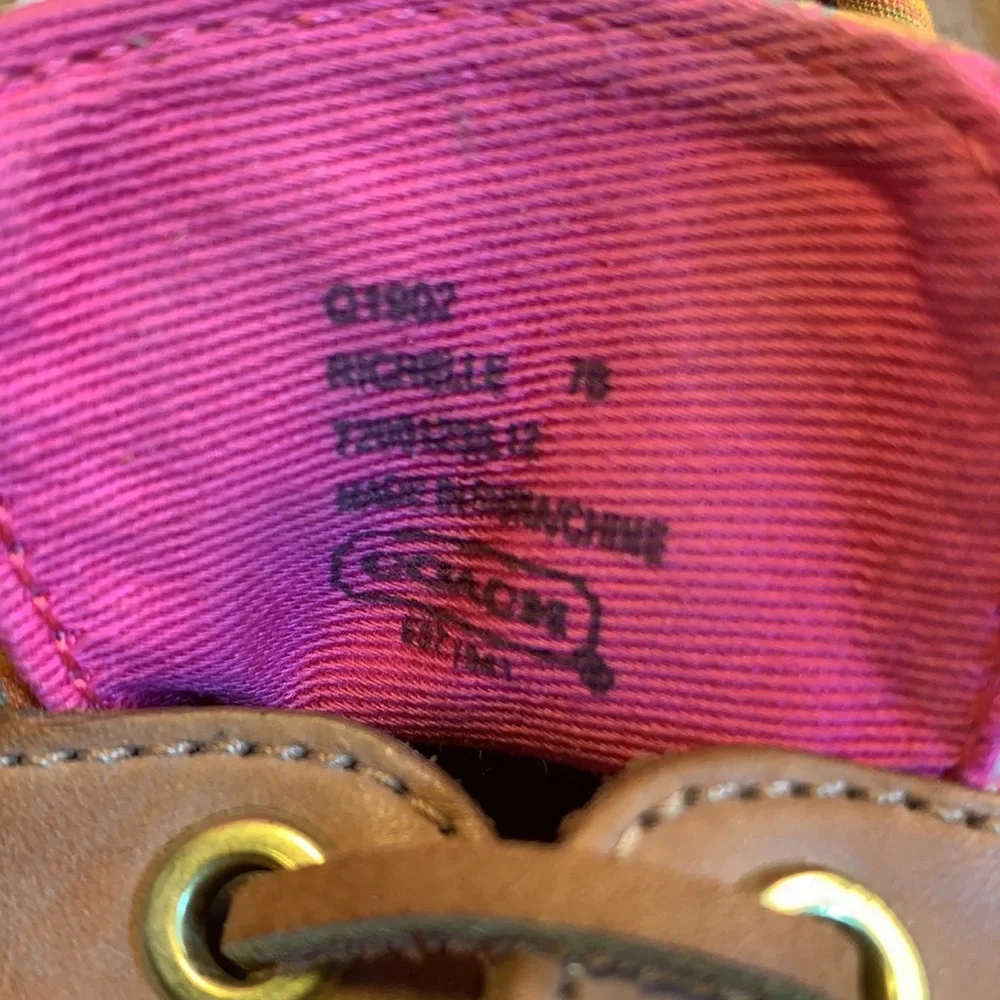 Coach almost NEW leather/canvas slide in loafers